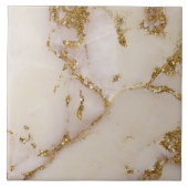 Weiße Goldmarmor-Glitzerfliesen ID1171a Fliese (Vorderseite)