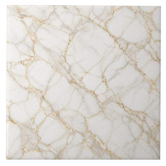 Weiße Goldmarmor Nahtlose Luxus Textur Fliese (Vorderseite)