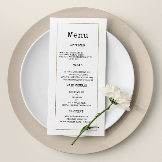 Weiße Goldschreibmaschine Schriftart rustikales Ho Programm