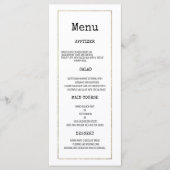 Weiße Goldschreibmaschine Schriftart rustikales Ho Programm (Vorderseite)