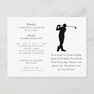 Weiße Golf-Feier des Lebens Postkarte