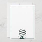 Weiße Golf-Hochzeit Einladung (Rückseite)