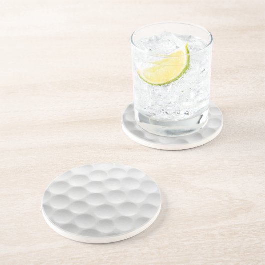 Weiße Golfball-Dimples-Design Getränkeuntersetzer (Seite)