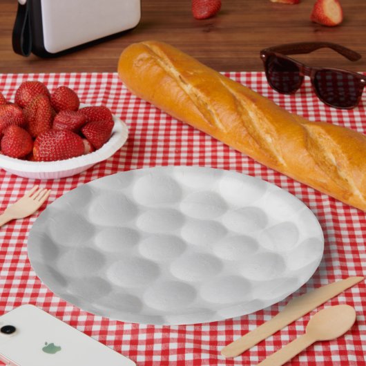 Weiße Golfball-Dimples-Design Pappteller (Picknick)