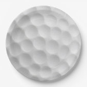 Weiße Golfball-Dimples-Design Pappteller (Vorderseite)