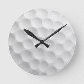 Weiße Golfball-Dimples-Design Runde Wanduhr (Vorderseite)