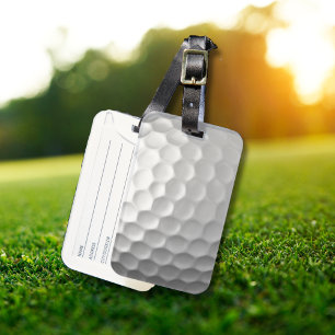 Weiße Golfball-Textur mit Dellen Gepäckanhänger
