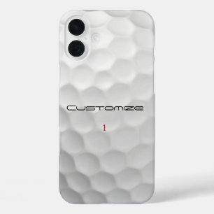 Weiße Golfball-Textur mit Grübchen, benutzerdefini iPhone 16 Plus Hülle