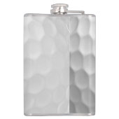 Weiße Golfball-Textur mit Grübchen, benutzerdefini Flachmann (Rückseite)