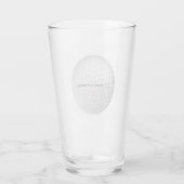 Weiße Golfball-Textur mit Grübchen, benutzerdefini Glas (Rückseite)