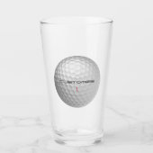 Weiße Golfball-Textur mit Grübchen, benutzerdefini Glas (Vorderseite)