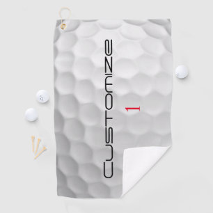 Weiße Golfball-Textur mit Grübchen, benutzerdefini Golfhandtuch