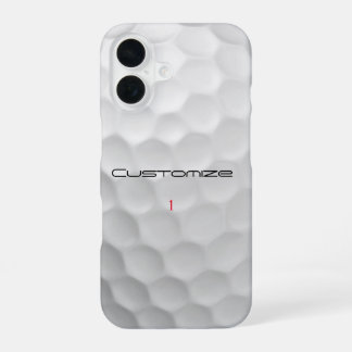 Weiße Golfball-Textur mit Grübchen, benutzerdefini iPhone 16 Hülle