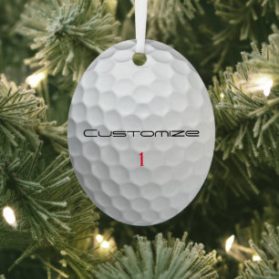 Weiße Golfball-Textur mit Grübchen, benutzerdefini Ornament Aus Metall