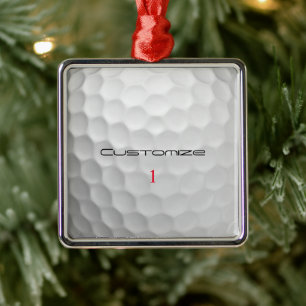Weiße Golfball-Textur mit Grübchen, benutzerdefini Ornament Aus Metall