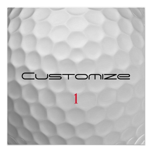 Weiße Golfball-Textur mit Grübchen, benutzerdefini Poster (Vorderseite)
