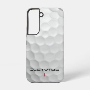 Weiße Golfball-Textur mit Grübchen, benutzerdefini Samsung Galaxy Hülle