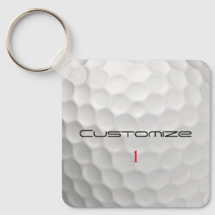 Weiße Golfball-Textur mit Grübchen, benutzerdefini Schlüsselanhänger
