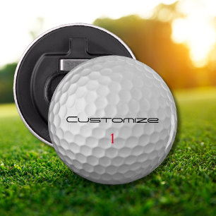 Weiße Golfball-Textur mit Noppen und individuellem Flaschenöffner