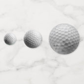 Weiße Golfbälle Konfetti (Rückseiten)
