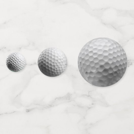 Weiße Golfbälle Konfetti (Rückseiten)