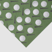 Weiße Golfbälle mit DIY Hintergrund-Farbe Seidenpapier (Ausschnitt)