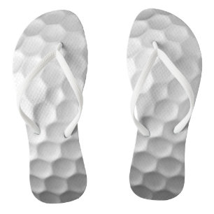 Weiße golfballstruktur mit dimpeln badesandalen