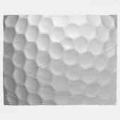 Weiße golfballstruktur mit dimpeln fleecedecke (Vorderseite (Horizontal))