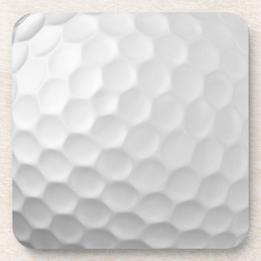 Weiße golfballstruktur mit dimpeln getränkeuntersetzer (Vorderseite)