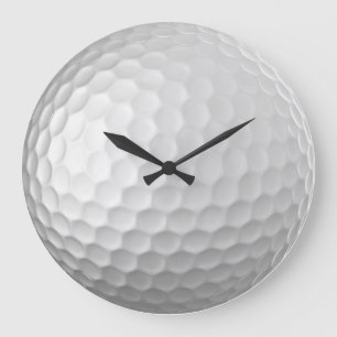 Weiße golfballstruktur mit dimpeln große wanduhr