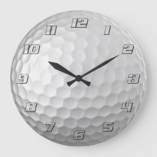 Weiße golfballstruktur mit dimpeln große wanduhr