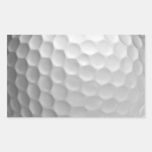 Weiße golfballstruktur mit dimpeln rechteckiger aufkleber