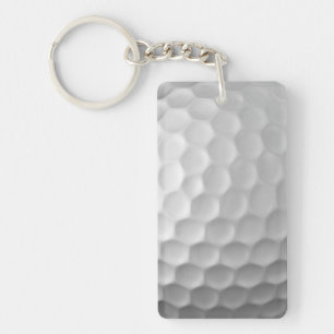 Weiße golfballstruktur mit dimpeln schlüsselanhänger