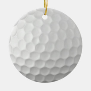 Weiße golfkugelförmige Textur mit Dellen Keramik Ornament