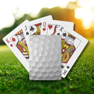Weiße golfkugelförmige Textur mit Dellen Spielkarten