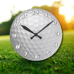 Weiße golfkugelige Textur mit Dellen Runde Wanduhr
