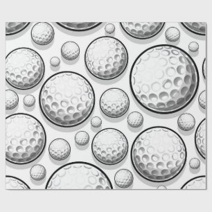 Weiße Golfparty Geschenkpapier
