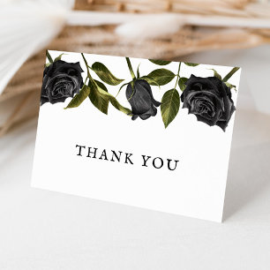 Weiße Gothic Vintage-Rosen-Brautabschiedsparty Dankeskarte