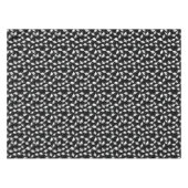 Weiße Graduierungskappen in die Luft geworfen auf Tischdecke (Vorderseite (Horizontal))