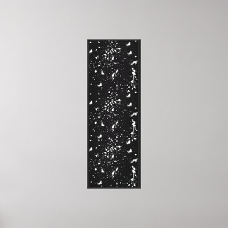 Weiße Grafik mit Farbklecks Fleck Weiße Tinte Spri Leinwanddruck