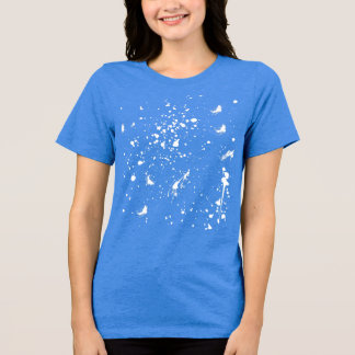 Weiße Grafik-Spritzflecken-Farbe Weiße Tintenfleck Tri-Blend Shirt