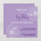 Weiße grafische Pony. Einladung (Vorne/Hinten)