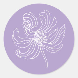 Weiße grafische Pony. Runder Aufkleber