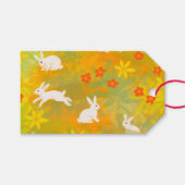 Weiße Gräser auf einer Wiese Geschenkanhänger (Vorderseite (Horizontal))