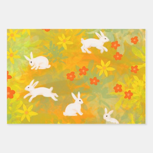 weiße Gräser auf einer Wiese Geschenkpapier Set (Vorderseite 3)