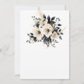 Weiße graue Flora Zwei werden zu einer Bibelhochze Einladung (Rückseite)