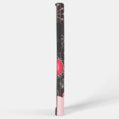 Weiße graue Herzen und Blume Blumenname Samsung Galaxy Hülle (Rechte Seite)