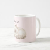 Weiße Graue Kitty Katze Kaffeetasse (VorderseiteRechts)
