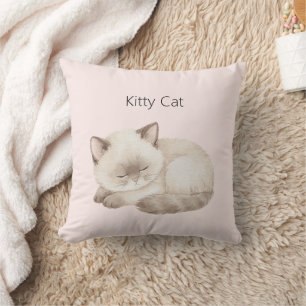 Weiße Graue Kitty Katze Kissen