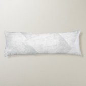 Weiße/graue minimale geometrische Textur Seitenschläferkissen (Rückseite)